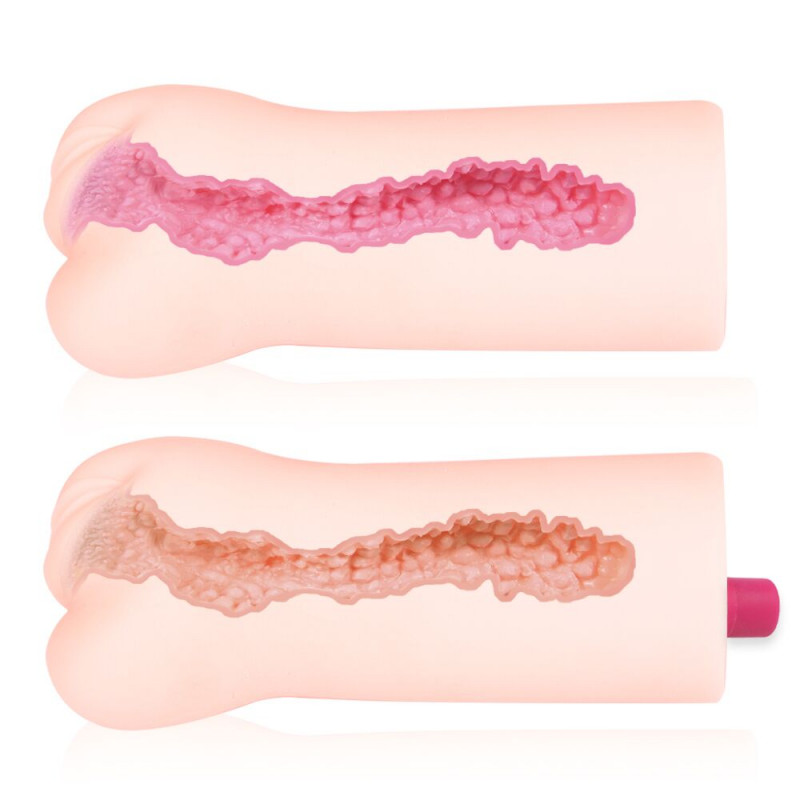 Мастурбатор-вагіна Kokos Sandara Vibe, вигляд збоку, деталі внутрішньої структури