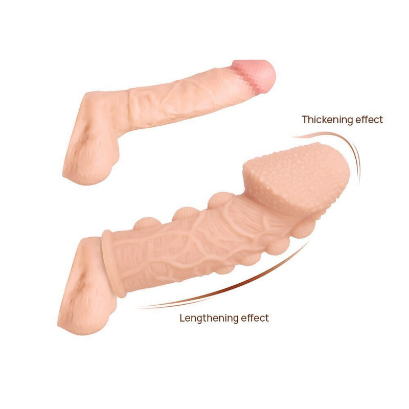 Вигляд збоку на насадку Kokos Extreme Sleeve ES.09 розмір S – деталі рельєфу та потовщення