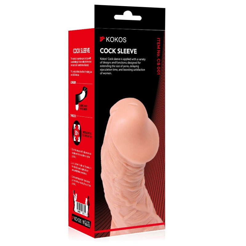 Упаковка насадки на член Kokos Cock Sleeve CS 001 M, рожева, елегантний дизайн