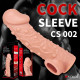 Насадка для члена Kokos Cock Sleeve CS 002 M, повний вигляд, опис розміру