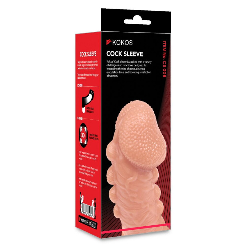 Упаковка насадки на член Kokos Cock Sleeve CS 008, розмір L
