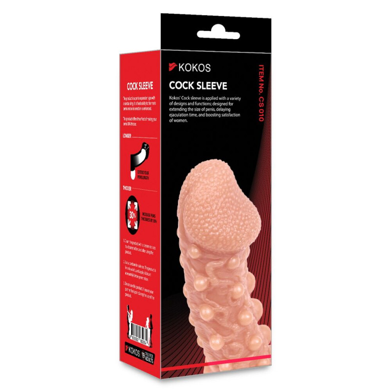 Текстура насадки для члена Kokos Cock Sleeve CS 010 L