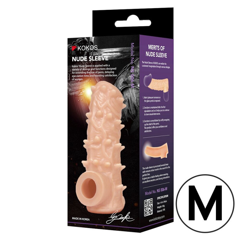 Упаковка насадки на член Kokos Nude Sleeve NS 006 M, дискретна