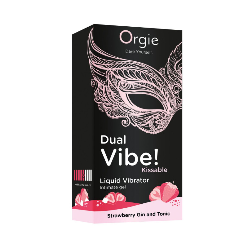 Текстура рідкого вібратора Orgie Dual Vibe! Strawberry Gin & Tonic Kissable Liquid Vibrator, 15 мл - шовковиста та приємна