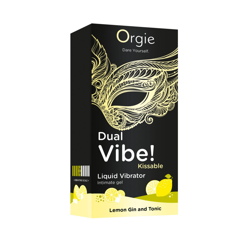 Текстура рідкого вібратора Orgie Dual Vibe! Lemon Gin And Tonic Kissable Liquid Vibrator - гладка, шовковиста