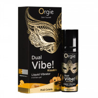 Рідкий вібратор Orgie Dual Vibe Pina Colada Kissable Liquid Vibrator, 15 мл