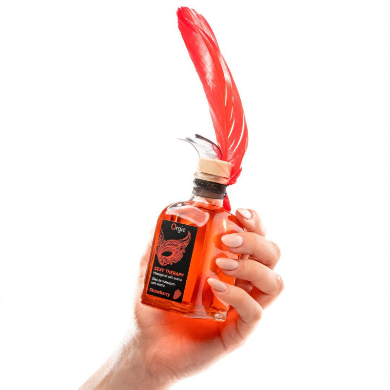 Упаковка набору для масажу Orgie Sexy Therapy Strawberry: стильний дизайн та вміст