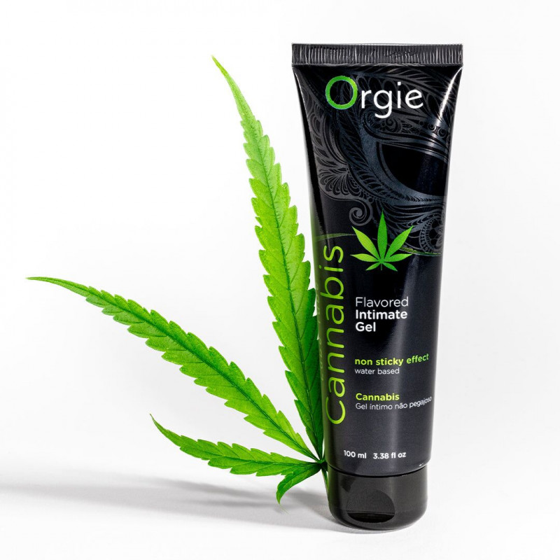 Детальний вигляд кришечки та дозатора лубриканта Orgie Lube Tube Cannabis 100 мл