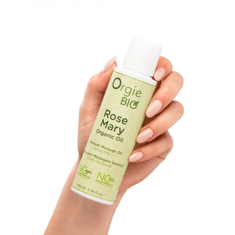 Масажна олія Orgie Bio Rosemary Organic Oil 100 мл (SX1535) - детальний вигляд пляшечки та етикетки