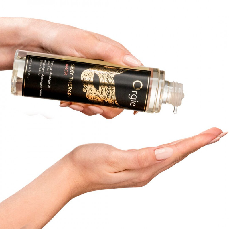 Упаковка масажної олії Orgie Sexy Therapy Amor гібридна 200 мл – елегантний дизайн та бренд