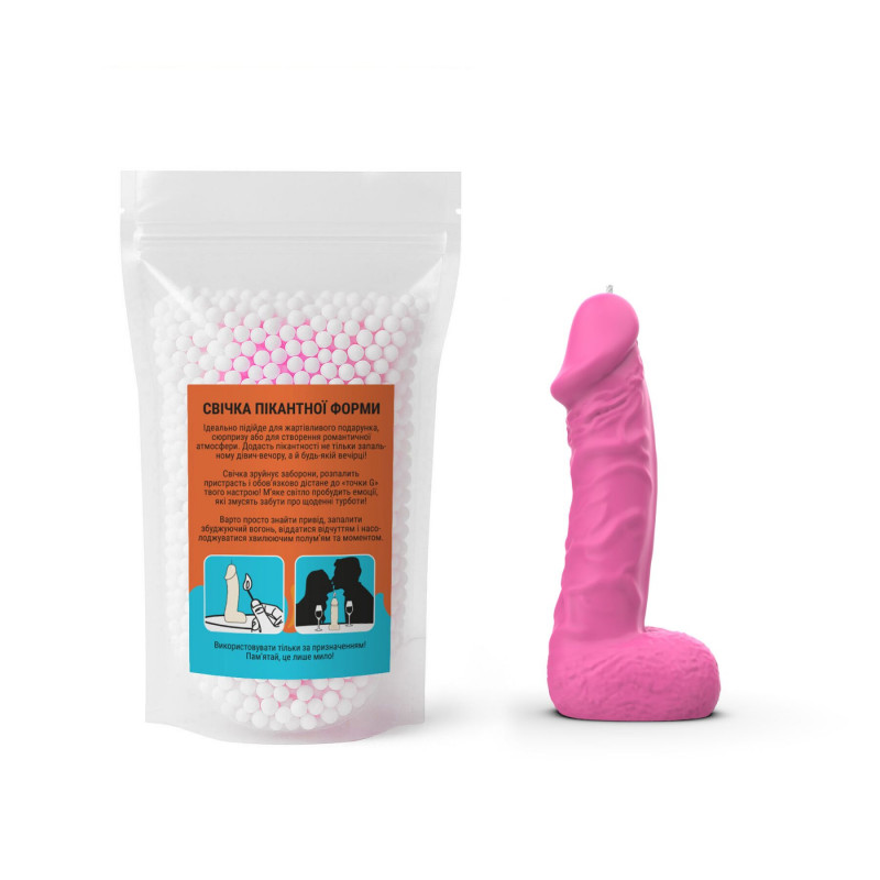 Текстура рожевої свічки Чистий Кайф MEDIUM Pink, крупний план