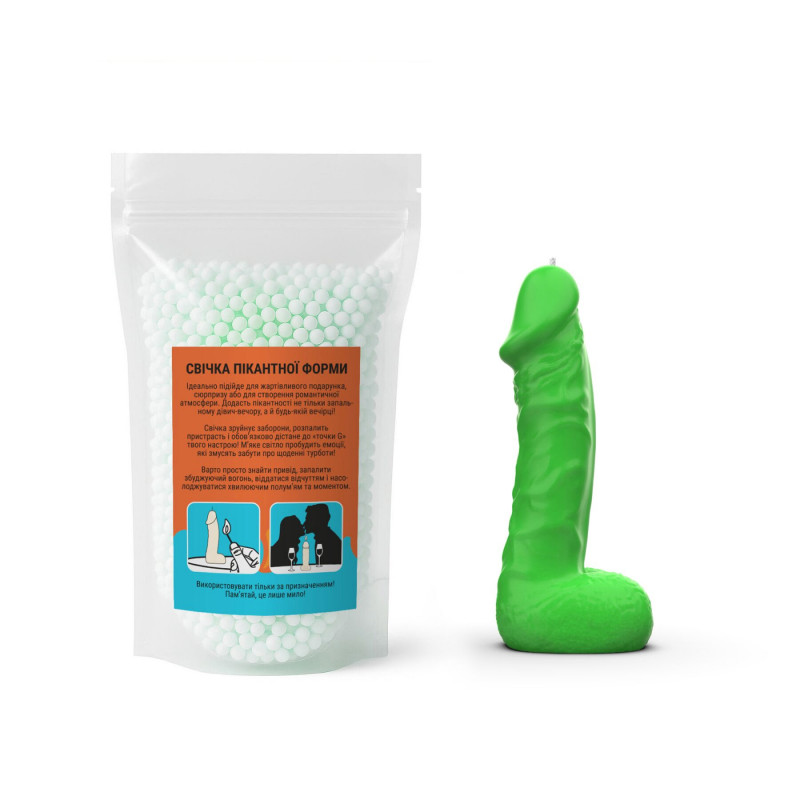 Текстура воску свічки Чистий Кайф MEDIUM Green: гладка та матова поверхня