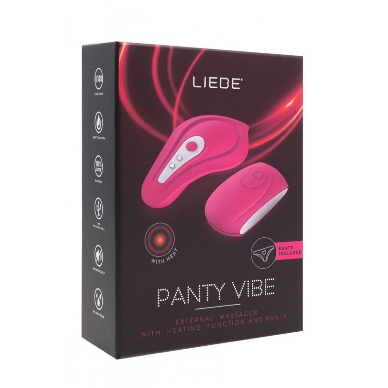 Бездротовий пульт керування для вібратора Liebe Panty Vibe Recargable Cerise, зручний для зміни режимів вібрації та температури.
