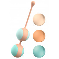 Вагінальні кульки Liebe Kewos Peach/Mint, набір 5 шт (15, 25, 35, 45, 55 г)
