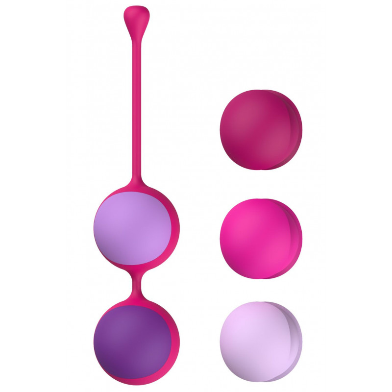 Вагінальні кульки Liebe Kewos Cerise/Candy Violet, детальний вигляд однієї кульки, текстура