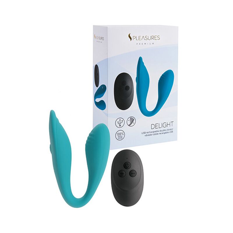 Текстура силікону подвійного вібратора S Pleasures Premium Delight бірюзового: гладка та приємна на дотик