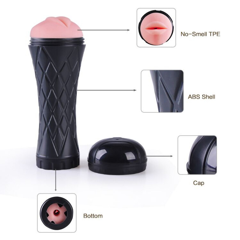 Чоловічий мастурбатор Men Powerup Passion Cup - Mouth, вид збоку, що демонструє форму