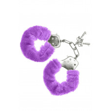 Наручники S Pleasures Furry Cuffs Purple з пухнастим оздобленням, 2 ключі