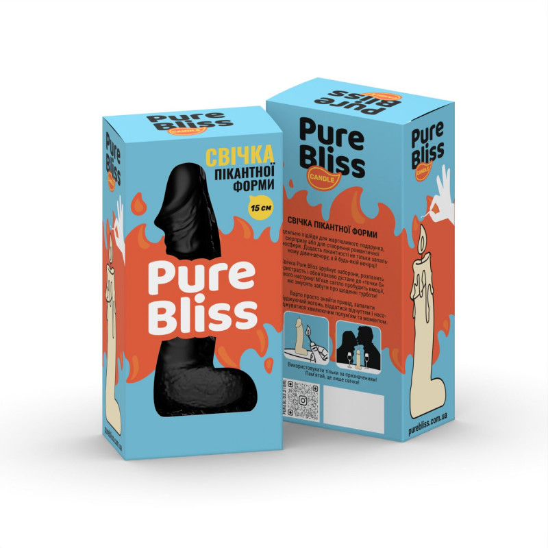 Загальний вигляд колекції свічок Pure Bliss MINI, включаючи модель Black 15 см