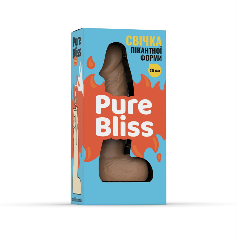 Свічка Pure Bliss MINI Brown 15 см на столі, загальний план