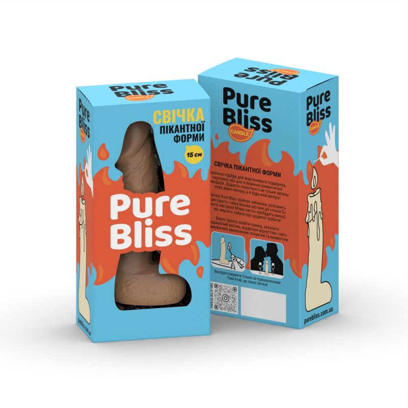 Зблизька: свічка Pure Bliss MINI Brown 15 см, деталі форми та кольору
