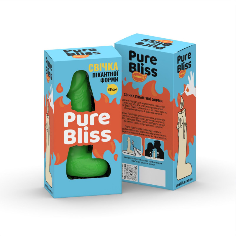 Свічка Pure Bliss MINI Green 15 см у контексті інтер'єру, створює атмосферу