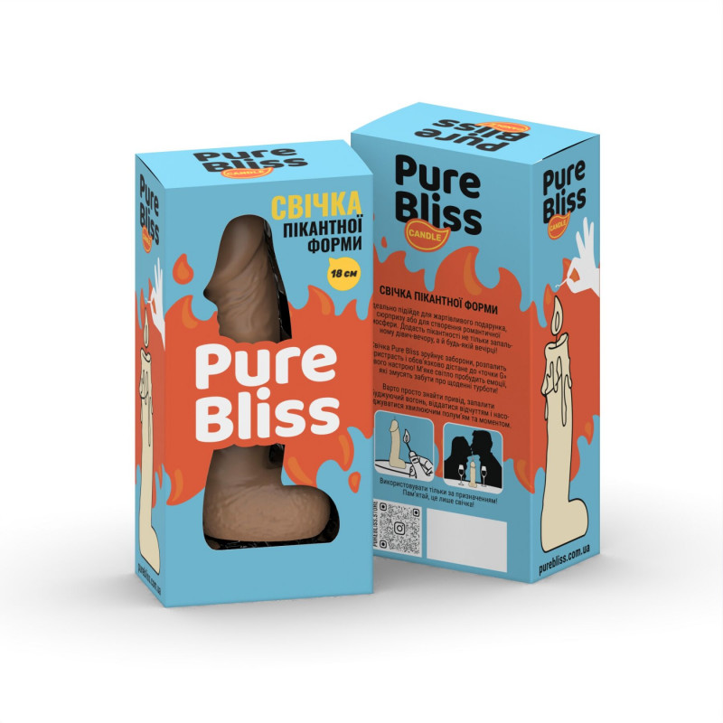 Крупный план свечи Pure Bliss BIG Brown, акцент на качество исполнения