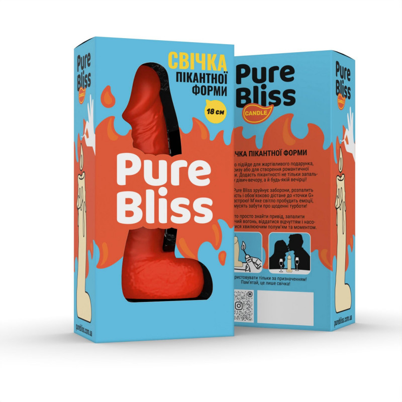 Деталі дизайну свічки Pure Bliss BIG Orange 18 см