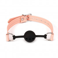 Кляп-кулька Liebe Seele Dark Candy Pink Ball Gag, силіконовий, повітропроникний, діаметр 4,3 см