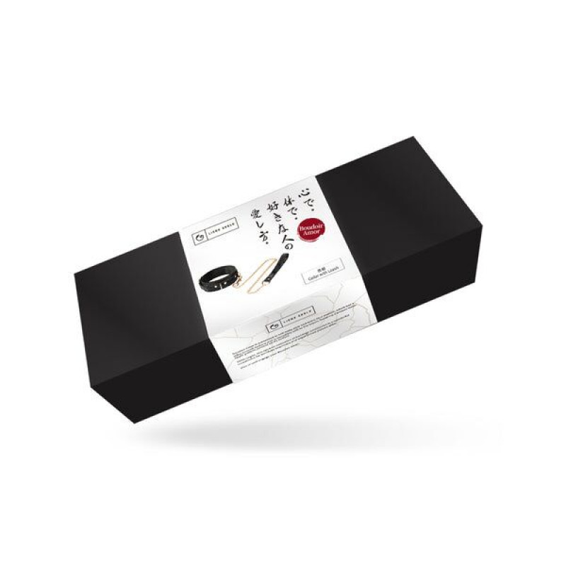 Нашийник Liebe Seele Boudoir Amor Black, вид збоку, деталі трикутних кілець