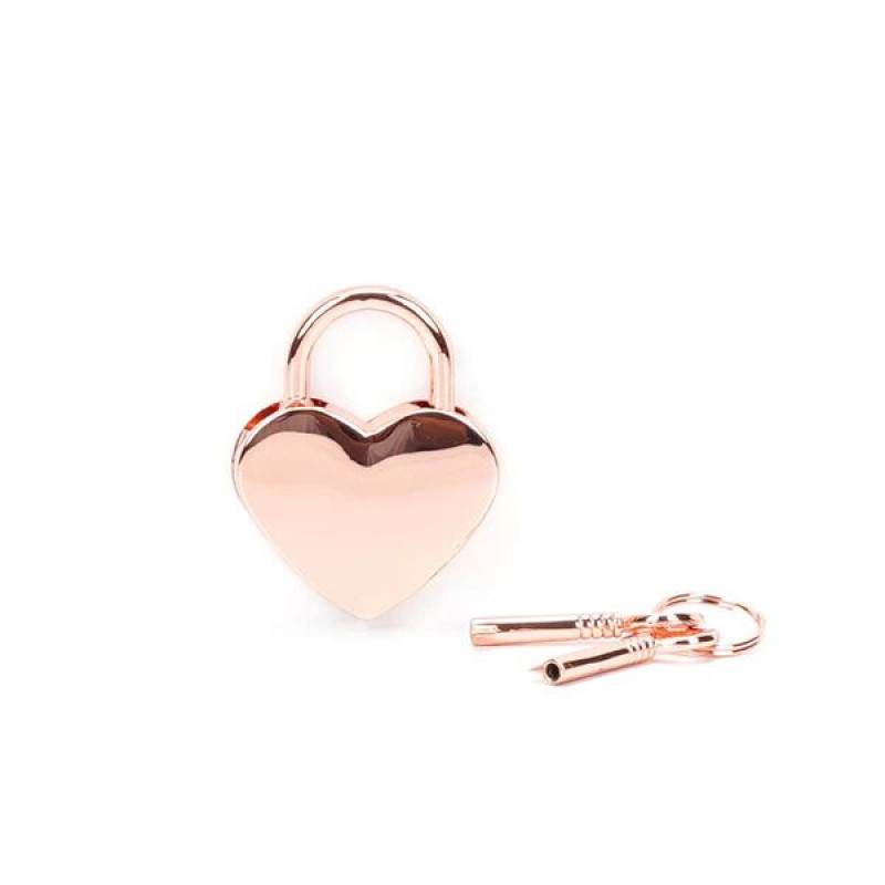 Набір замочків Liebe Seele Heart Shape Rose Gold, вид збоку, витончений дизайн