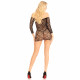 Задня частина сукні-сітки Leg Avenue Heart net mini dress Black із зав'язками