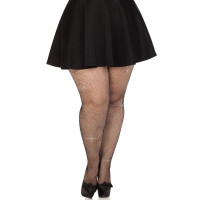 Колготки Leg Avenue стразы мелкая сетка Plus size Black