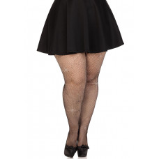 Колготки Leg Avenue Rhinestone micro net tights Plus size Black