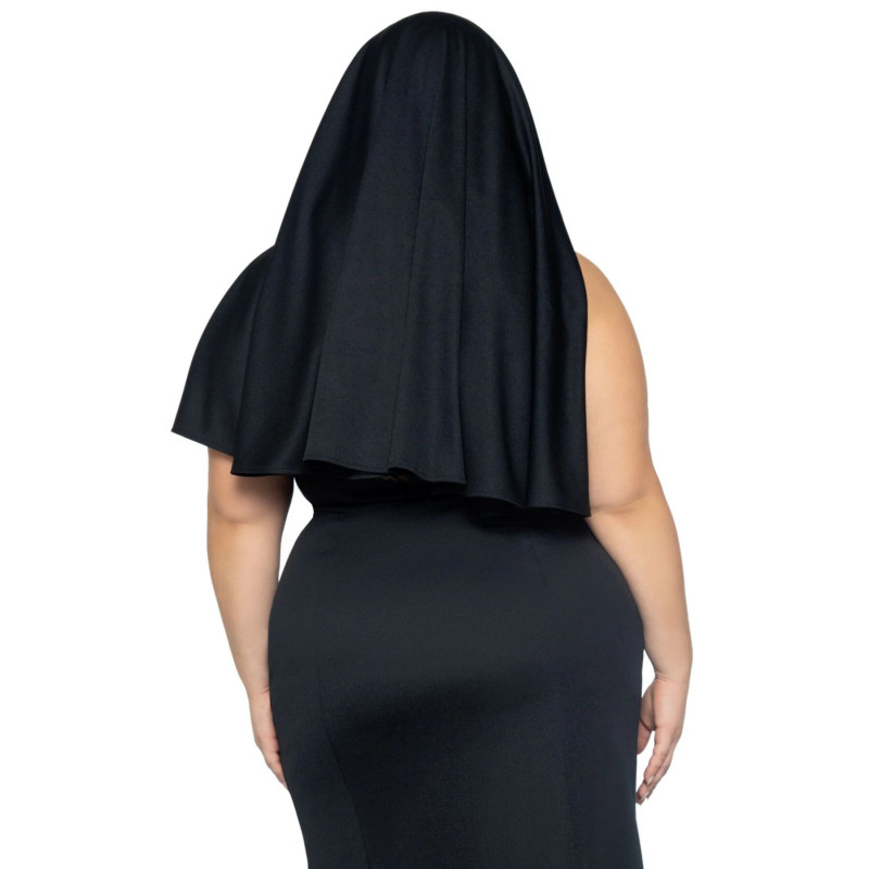 Детальний вигляд сукні-костюма монашки-грішниці Leg Avenue Sultry Sinner: вишуканий крій та елементи