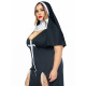 Сукня-костюм монашки-грішниці Leg Avenue Sultry Sinner 1X-2X збоку: ідеальна посадка по фігурі