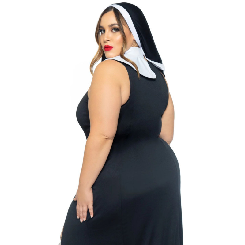 Головний убір та комір сукні-костюма монашки-грішниці Leg Avenue Sultry Sinner – завершальні акценти образу