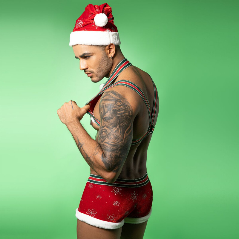Чоловічий еротичний новорічний костюм JSY 9133 One Size: деталі оздоблення
