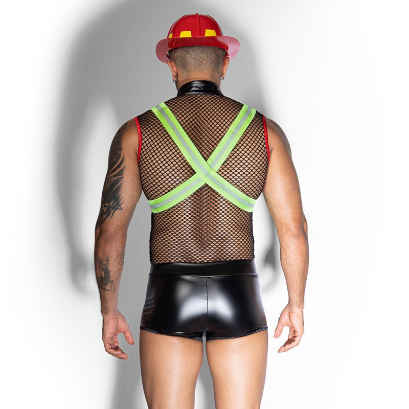 Упаковка чоловічого еротичного костюма JSY 9152, стильна чорна коробка