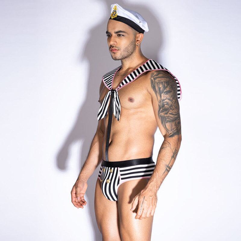 Чоловічий костюм морячка JSY 9153: крупний план текстури тканини