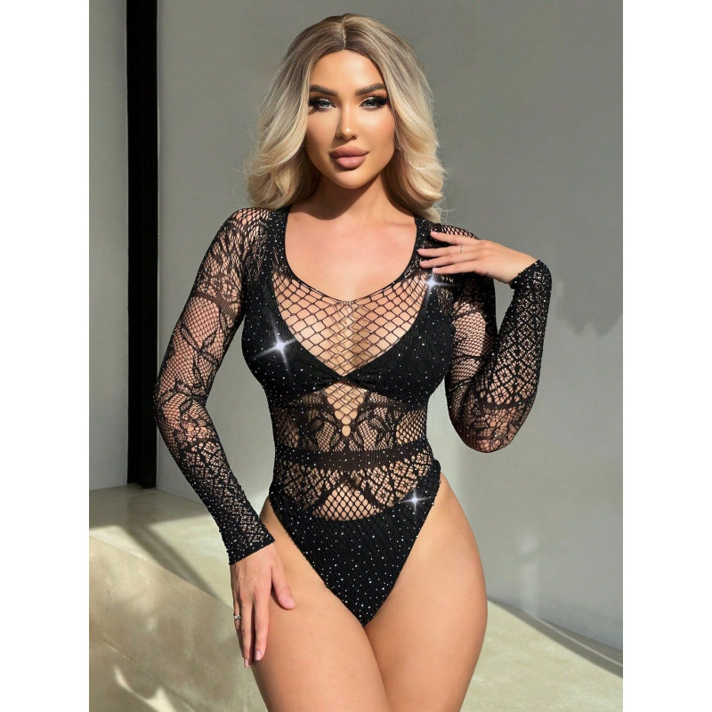 Боді JSY WW7041 Black One Size - текстура тканини, приємна на дотик