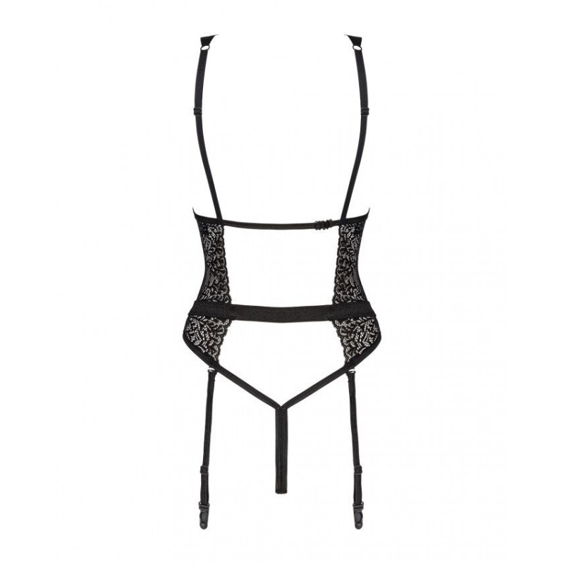 Чорне боді JSY JS228161, деталі спини, лямки та застібка