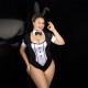 Еротичний костюм зайчика JSY P61102 Plus Size: деталі крою, бантик на спині