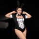 Еротичний костюм зайчика JSY P61102 Plus Size: вигляд збоку, елегантний силует