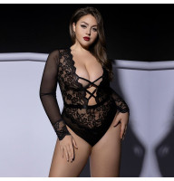 Боді JSY P61139 Black Plus Size