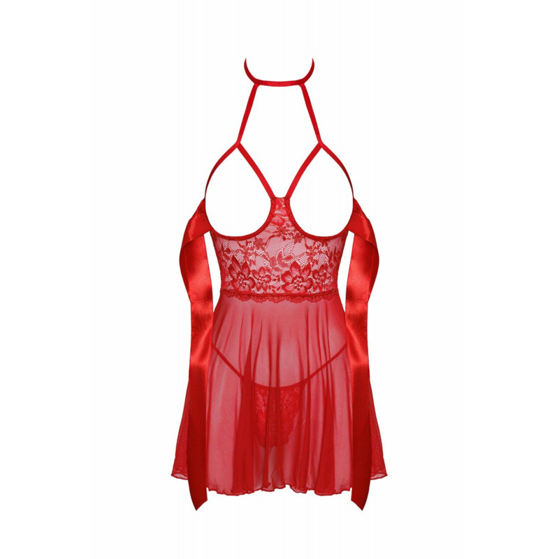 Упаковка бебі-долу Noir Handmade Kissable Sexy Kiss Babydoll червоного кольору