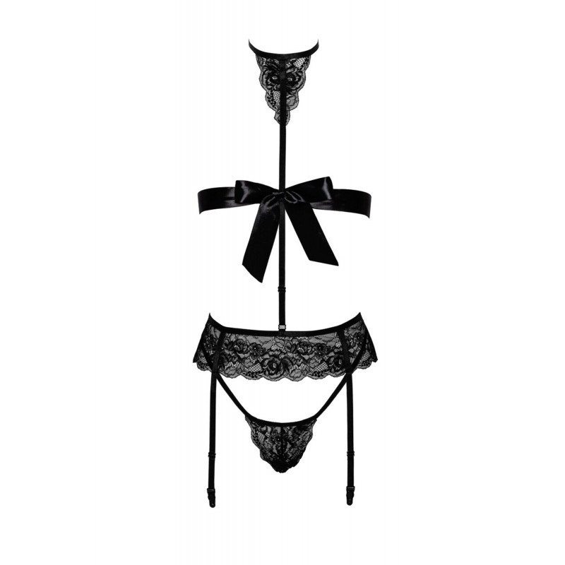 Комплект для бондажу Kissable Bondage Kiss Set Black L/XL, чорний колір, детальний вигляд