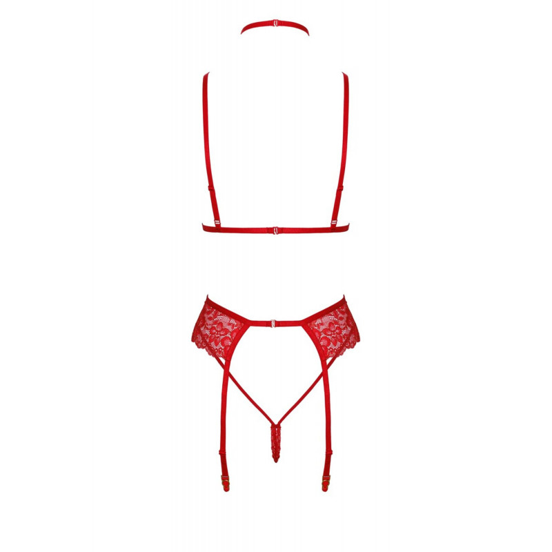 Набір для зв'язування Noir Handmade Kissable Bondage Kiss Set Red S/M - загальний вигляд компонентів