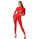 Комбінезон Noir Handmade F353 Red powerwetlook overall 3XL - текстура матеріалу powerwetlook, блиск