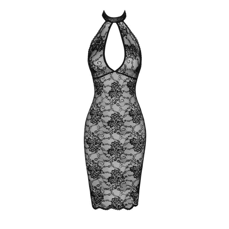 Сукня Noir Handmade F338 Lace midi dress XXL на моделі - демонстрація довжини міді